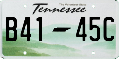 TN license plate B4145C