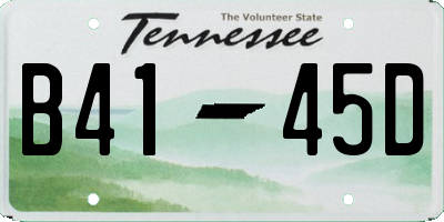 TN license plate B4145D