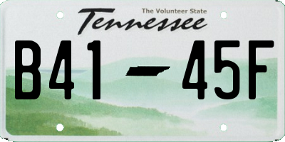 TN license plate B4145F