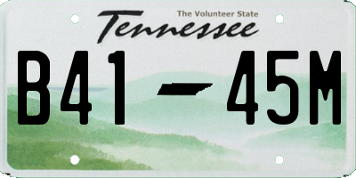 TN license plate B4145M