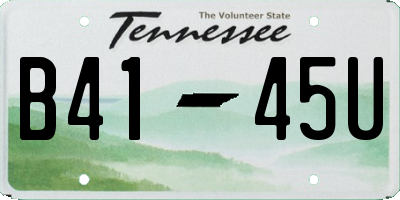 TN license plate B4145U