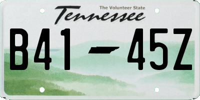 TN license plate B4145Z