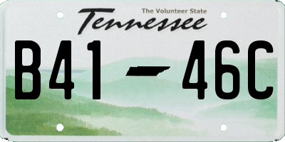 TN license plate B4146C