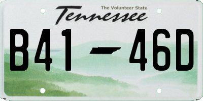 TN license plate B4146D