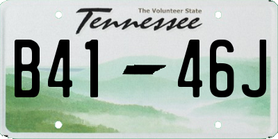 TN license plate B4146J