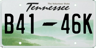 TN license plate B4146K