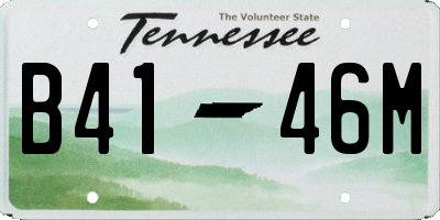 TN license plate B4146M