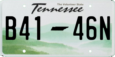 TN license plate B4146N