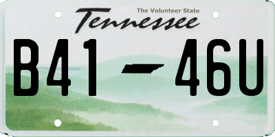 TN license plate B4146U