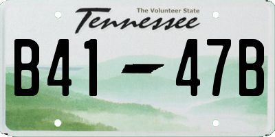 TN license plate B4147B