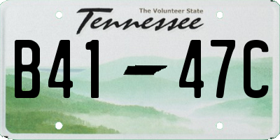 TN license plate B4147C