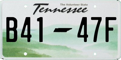 TN license plate B4147F