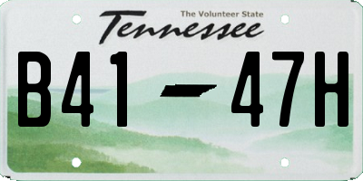 TN license plate B4147H