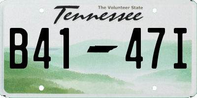 TN license plate B4147I