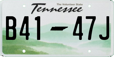 TN license plate B4147J
