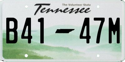 TN license plate B4147M