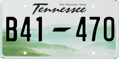 TN license plate B4147O