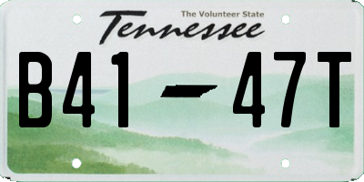 TN license plate B4147T