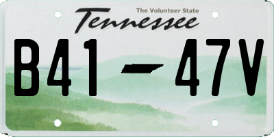TN license plate B4147V