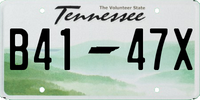 TN license plate B4147X