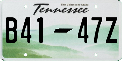 TN license plate B4147Z