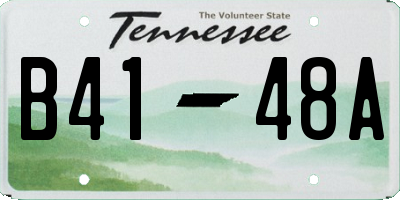 TN license plate B4148A