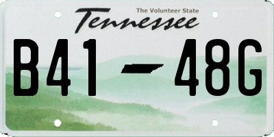 TN license plate B4148G