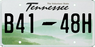 TN license plate B4148H