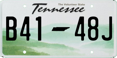 TN license plate B4148J