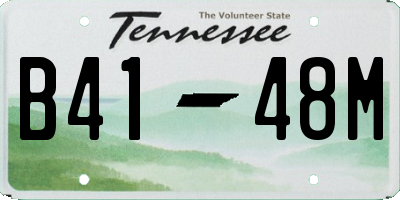 TN license plate B4148M