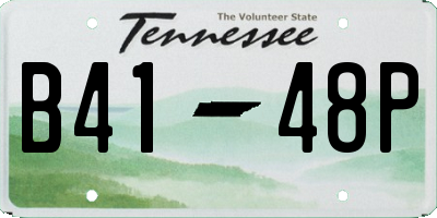 TN license plate B4148P
