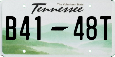 TN license plate B4148T