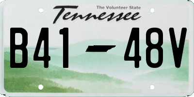 TN license plate B4148V