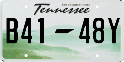 TN license plate B4148Y