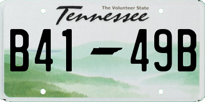 TN license plate B4149B