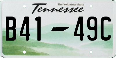 TN license plate B4149C
