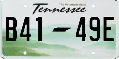 TN license plate B4149E