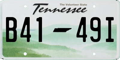 TN license plate B4149I