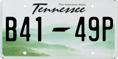 TN license plate B4149P