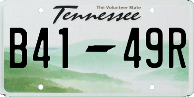 TN license plate B4149R