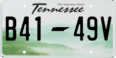TN license plate B4149V