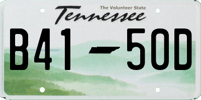 TN license plate B4150D