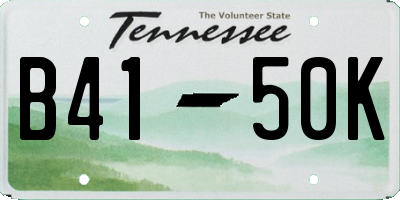 TN license plate B4150K