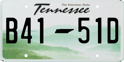TN license plate B4151D