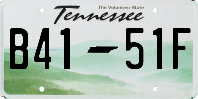 TN license plate B4151F