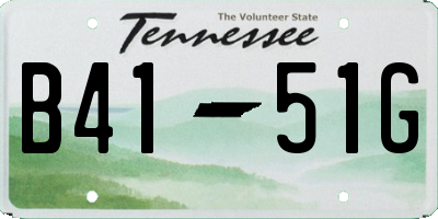 TN license plate B4151G