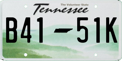 TN license plate B4151K