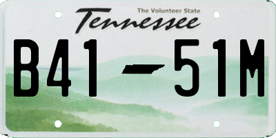 TN license plate B4151M