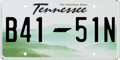 TN license plate B4151N
