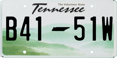 TN license plate B4151W